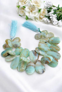 Ópalo Peruano Natural Facetado en Forma de Almendra, 1 Hilo, Natural, para la Elaboración de Joyería Fina, Piedras Preciosas - Product Image 4