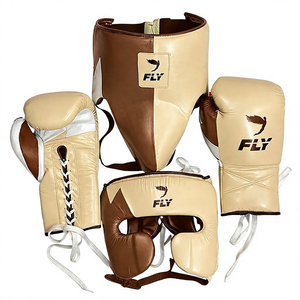 Conjunto de boxeo profesional de piel de vaca auténtica para competición, con protección para la cabeza y la zona íntima, equipo de protección para boxeo y MMA. - Product Image 3