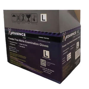 X ADVANCE OEM Rectangle Folding Corrugated Boxes 3mm Thickness Slotted UV Coating Recycled <b>Paper</b> for Personal Care Gloves - Product Image 3