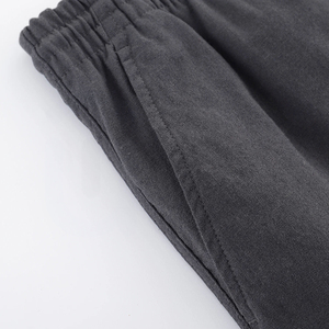 Pantalones Cortos Deportivos de Algodón para Hombre, de Color Sólido, con Cordón Ajustable, Cintura Media, Transpirables - Product Image 4