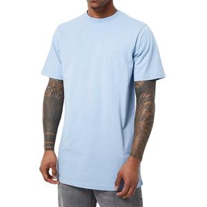 Camiseta de cuello redondo acanalado con impresión de logotipo personalizado, corte estándar para hombre, camiseta personalizada para hombre, corte regular, 100% algodón. - Product Image 1