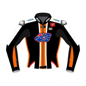 แจ็ค มิลเลอร์ MotoCP เสื้อแจ็คเก็ตหนังวัว/หนังจิงโจ้สั่งตัดพิเศษแบบเจาะรูสำหรับแข่งรถ/เสื้อแจ็คเก็ตป้องกัน CE - Product Image 1