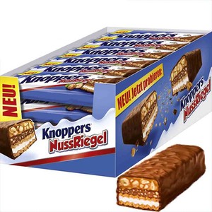 Prix d'usine, haute qualité, Knoppers NussRiegel 24 x 40g, barres chocolatées aux noix, emballage en vrac, style allemand, fournisseur en gros de snacks - Product Image 1