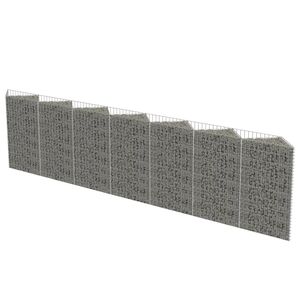 Pared de gaviones de acero galvanizado para paisajismo y cubiertas 177,2 "x 11,8" x 39,4" - Product Image 2