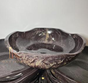 Tazón para Ensalada de Resina Pulida Ecológica con Textura de Mármol, Diseño Clásico Aqua Swirl para Hogar, Hotel, Restaurante, Boda - Product Image 3