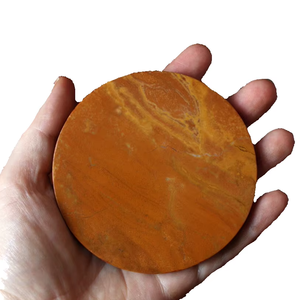 Posavasos de Jaspe Amarillo de Alta Calidad en Oferta, Posavasos Redondos de Piedra de Cristal para Bebidas, con Soporte para Café, para el Hogar - Product Image 2