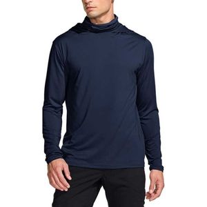 Vêtements de pêche bleu marine Performance UPF50+ Protection solaire Sports de plein air Polyester Hoodie de pêche - Product Image 4