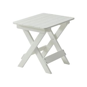 White HIPS <b>Foldable</b> Garden Set <b>Small</b> <b>Table</b> and 2 Chairs Rectangular <b>Table</b> and Chair Set - Product Image 6