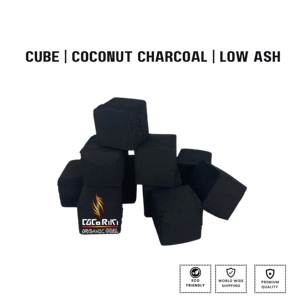 Premium Coco Riki Cube Coconut Shell Hookah Charcoal Briquettes Low Ash Long <b>Burning</b> Shisha Charcoal Jawa Tengah Indonesia - Product Image 4