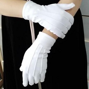 ถุงมือผ้าฝ้ายแท้ 100% สำหรับพิธีกรรมแบบมีดีไซน์พิเศษ สีขาว สำหรับทีมเกียรติยศ - Product Image 1