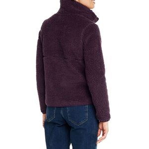 Chaqueta de Forro Polar Morado para Mujer, Cuello Alto, Transpirable, Cálida para Invierno, Diseño de Logotipo Personalizado - Product Image 2