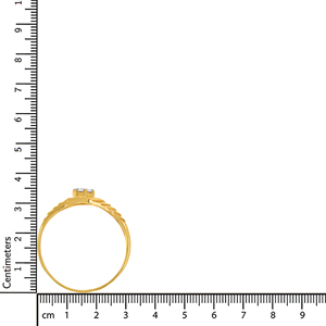 Luxury <b>Men's</b> 18K Yellow Gold Plated Solitaire Diamond <b>Ring</b> Geometric Signet Style Wedding Engagement <b>Ring</b> <b>for</b> <b>Men</b> - Product Image 4