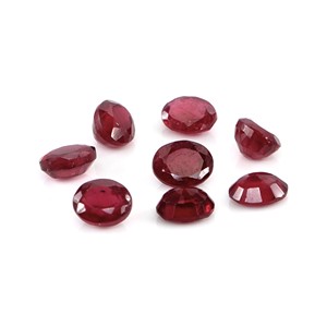 Rubis naturels de Bangkok, ovales calibrés 5x6mm, pierres précieuses naturelles en vrac pour la fabrication de bijoux, prêtes à l'emploi - Product Image 1