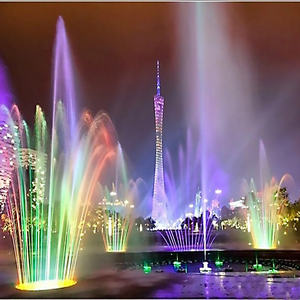 Fuente de Agua Musical Decorativa Grande Personalizada en Oferta, con Luces LED Multicolores, Diseño Flotante Moderno para Exteriores - Product Image 3
