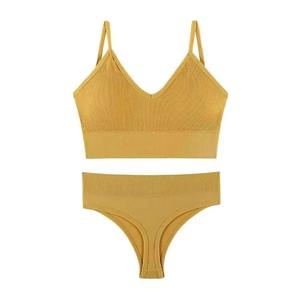 Conjunto de Bikini a Cuadros de Dos Piezas para Mujer, Sexy, de Talle Bajo, con Tirantes Cruzados en la Espalda, Tela de Spandex/Nylon, Ropa de Playa, Servicio OEM - Product Image 1