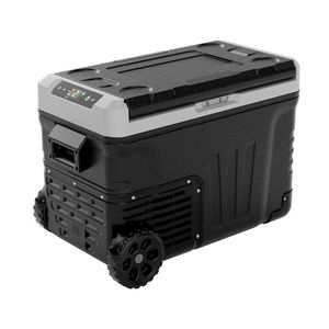 EUHOMY 35L (37 Qt) Electric <b>Cooler</b> with Wheels and Baskets for Travel and Camping - Product Image 1