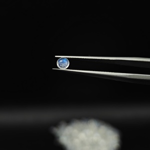 Lot de pierres précieuses en pierre de lune arc-en-ciel blanche naturelle, rondes, facettées, calibrées 4 mm, pour la fabrication de bijoux - Product Image 1