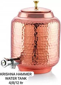 Dispensador de Agua de Cobre Más Vendido con Grifo y Tapa, Diseño Floral, Gran Capacidad, Uso Doméstico - Product Image 4