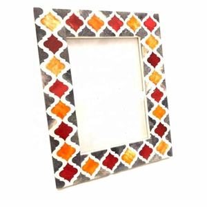 High Quality Rustic Gold Hand Printed Resin Mosaic Picture Photo <b>Frame</b> Table Top Photo <b>Frame</b> Wedding Gift Decorative Photo <b>Frame</b> - Product Image 3