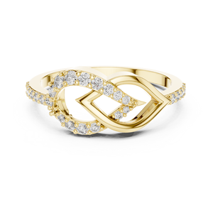 INTER LOCKING GEOMETRIC <b>INFINITY</b> LAB GROWN DIAMOND BRILLIANT CUT CERTIFIED WOMEN'S RING SET 18KT <b>ROSE</b> GOLD ENGAGEMENT WEDDING - Product Image 6