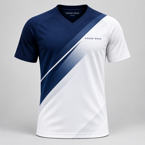 เสื้อฟุตบอลแขนสั้นผู้ชาย โนบาร์ เวียร์ คอวี คัลเลอร์บล็อก เสื้อกีฬาคอวี คัลเลอร์บล็อก เสื้อฟุตบอลแขนสั้นผู้ชาย - Product Image 1