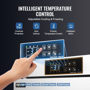 Equipo de Refrigeración para Cocina Comercial, Congelador de Enfriamiento Rápido de 32 L/1.1 Pies Cúbicos, Congelador Horizontal con 4 1/3 Bandejas - Product Image 5