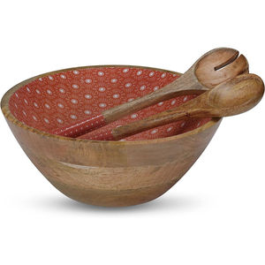 Cuchara y Tenedor de Madera Artesanales con Mango Floral Azul, Utensilios de Cocina para el Hogar, Diseño Minimalista para Servir Alimentos - Product Image 5