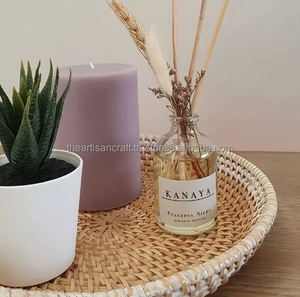 Plateau en rotin tissé à la main Matériau naturel élégant léger et durable Parfait pour servir l'organisation décorative de la maison Écologique - Product Image 4