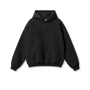 <b>Men's</b> <b>Maroon</b> Hooded Sweatshirt Pullover <b>Hoodie</b> Regular Fit Solid Color Casual Long Sleeve Pocket and Outdoor - Product Image 2