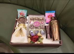 Gift <b>box</b> for diwali Festive Gold Plated Metal <b>Mug</b> Set With Lid TraditionalDesign Gift <b>Box</b> For Presents - Product Image 6