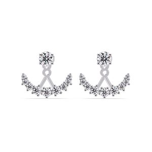 Pendientes de Diamantes de Laboratorio en Plata 925 Personalizados, Fabricante de Joyería de Marca Privada OEM ODM, Colección de Diseño Premium Hecha en India - Product Image 3