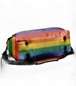 Bolsa de lona arcoíris con logotipo KL, bolsa deportiva de viaje de gran capacidad para hombres y mujeres, para uso en el gimnasio al aire libre - Product Image 5