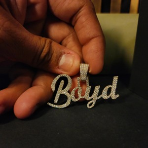 Iced Out Moissanite Name <b>Pendant</b> Personalized 925 Sterling <b>Silver</b> Gold Plated Luxury Hip Hop Jewelry - Product Image 2