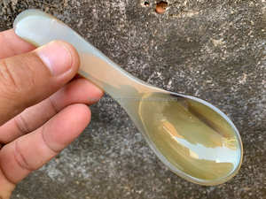 Cuillère à corne personnalisée, cuillère à corne de buffle, couverts en corne, cuillère à thé en corne, cuillère à panier, cuillère à long manche, cuillère à remuer - Product Image 4