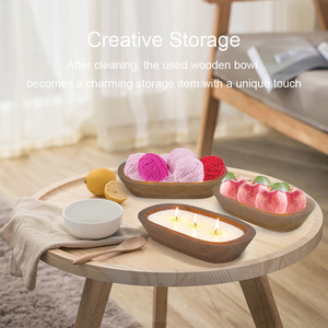 Tray-Shaped Wood Handmade Customized Shape Artistic Aromatherapy <b>Candles</b> Home Decoration Wholesale <b>Bulk</b> Orders - Product Image 2