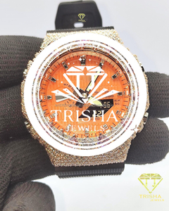 Reloj de Lujo Personalizado con Diamantes Moissanite VVS Engastados a Mano y Marco de Plata de Ley 925 - Product Image 2
