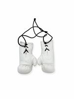 Porte-clés miniature Harry Johnson en cuir blanc avec fermeture auto-agrippante, léger, personnalisable, équipement de boxe de haute qualité pour adultes, respirant