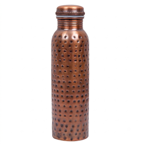 Botella Térmica Minimalista de Metal con Tapa y Base de Cobre, Diseño Degradado de Rojo a Negro, Portátil para Viajes - Product Image 6