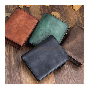 Portefeuille en cuir de chèvre pour homme, faible MOQ, 100 % cuir véritable, fin, à double pli, porte-cartes, fabricant de cuir du Bangladesh, vente en liquidation - Product Image 5