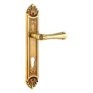 Antique Brass <b>Door</b> <b>Handle</b> <b>Set</b> Victorian Style Zinc Alloy Interior <b>Door</b> Lever Classical Home Security Furniture Hardware - Product Image 1