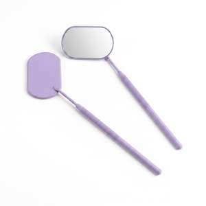 Espejo Profesional Ovalado para Extensión de Pestañas, Acero Inoxidable, Vista Amplia, Iluminado, Cristal de Alta Claridad, Acabado Plateado, Mango Antideslizante - Product Image 1