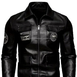 Whole Selling Price 2024 New Design Style Autumn <b>Winter</b> <b>Leather</b> <b>Jackets</b> Youth Fashionable Comfortable Men's <b>Leather</b> <b>Jackets</b> - Product Image 1