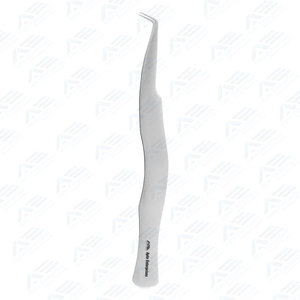 Pinzas de extensión de pestañas de volumen profesional Punta de 3mm 14cm de largo, pinzas de precisión tipo L para pestañas de volumen Mega - Product Image 6
