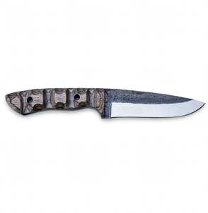 Outil utilitaire extérieur en acier à haute teneur en carbone forgé à la main, personnalisé, avec manche en bois texturé festonné - Product Image 5