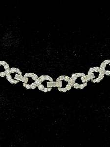 <b>Solid</b> 925 <b>Silver</b> Infinity Chain 10mm VVS Lab Grown Mixed Cut Emerald Round Diamond <b>Necklace</b> Hip Hop Jewelry Pass Tester Rhodium - Product Image 5