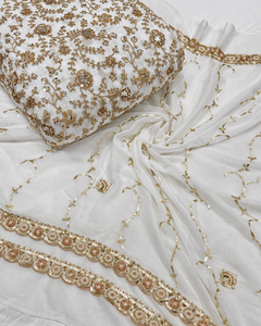 Fournisseur en gros de tissus en soie brodés de perles, Fabricant de tissus en soie brodés de perles en Inde, Tissu en soie brodé avec des perles F - Product Image 6