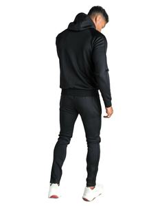Veste de survêtement décontractée pour homme avec logo personnalisé, en polyester uni, vêtement de sport actif - Product Image 6
