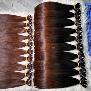 Lots de Cheveux Naturels Vietnamiens 100% Bruts, Super Double Drawn, Lisses Comme des Baguettes, Pointes Brunes, 8 - 40 pouces, Prêts à Expédier - Product Image 2