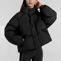 Blouson Bomber Matelassé Femme Nouvelle Collection avec Poches, Col Montant, Grande Taille, Chaud, Respirant, Tendance Streetwear, pour l'Hiver et l'Extérieur