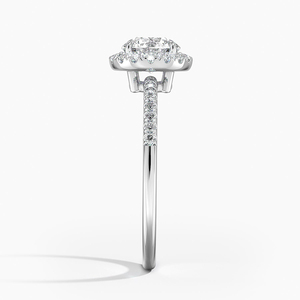 Bague BOJ 029 en argent 925 avec diamant blanc rond taille Cambria Halo 2 carats couleur D VVS1 Moissanite certifiée GRA – Offre à prix réduit - Product Image 3